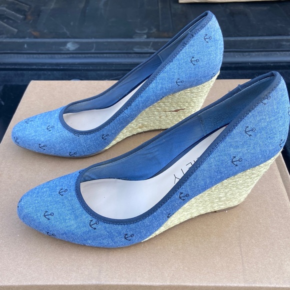 Sole Society Shoes Sole Society Denimespadrille Wedge Nautical Theme Size 9 Poshmark